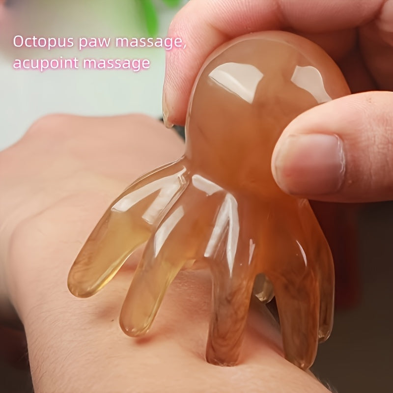 1/2pcs Large Octopus Skull Massager - Portable Head & Acupoint Scratcher with Wide Teeth, Relaxation Tool, No Batteries Needed, Ideal for Head & Neck Massage, Relaxation Tool|Decorative Scalp Massager|Resin Construction, Scalp Massage