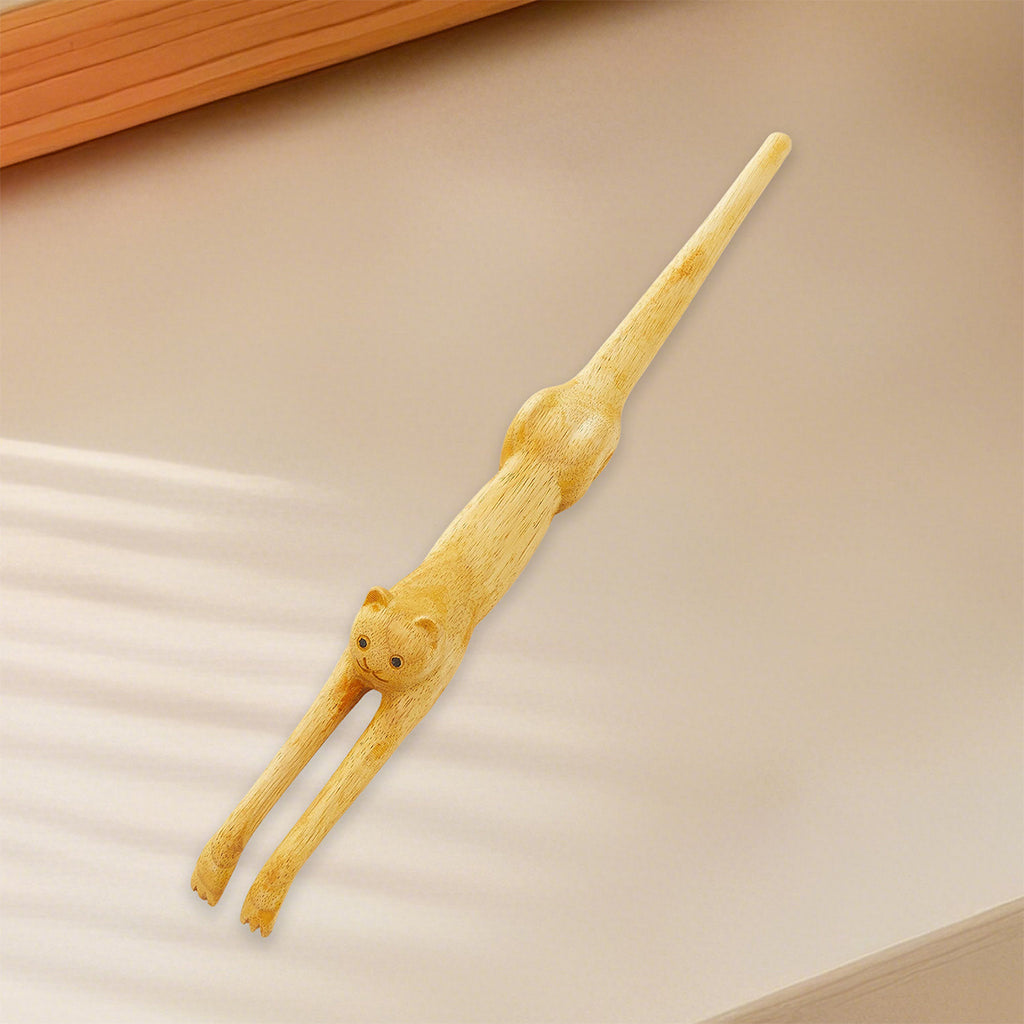 Cat Back Scratcher, Hand Crafted Anti-Itch Massager with 3D Cat Shape for Home Office, Home Grooming Tool, Pet Care Accessory, Whimsical Massager, Decorative Scratcher, Plasticfree Scratcher, Durable Material, Pet Massage Tool, Feline Grooming Aid, Office