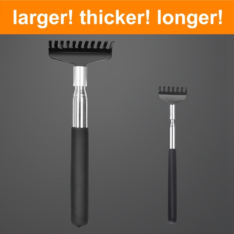 Oversized Portable Extendable Back Scratcher, Stainless Steel Telescoping, Compact Telescoping, Manual Back Scratcher, Muscle With Gift Bag