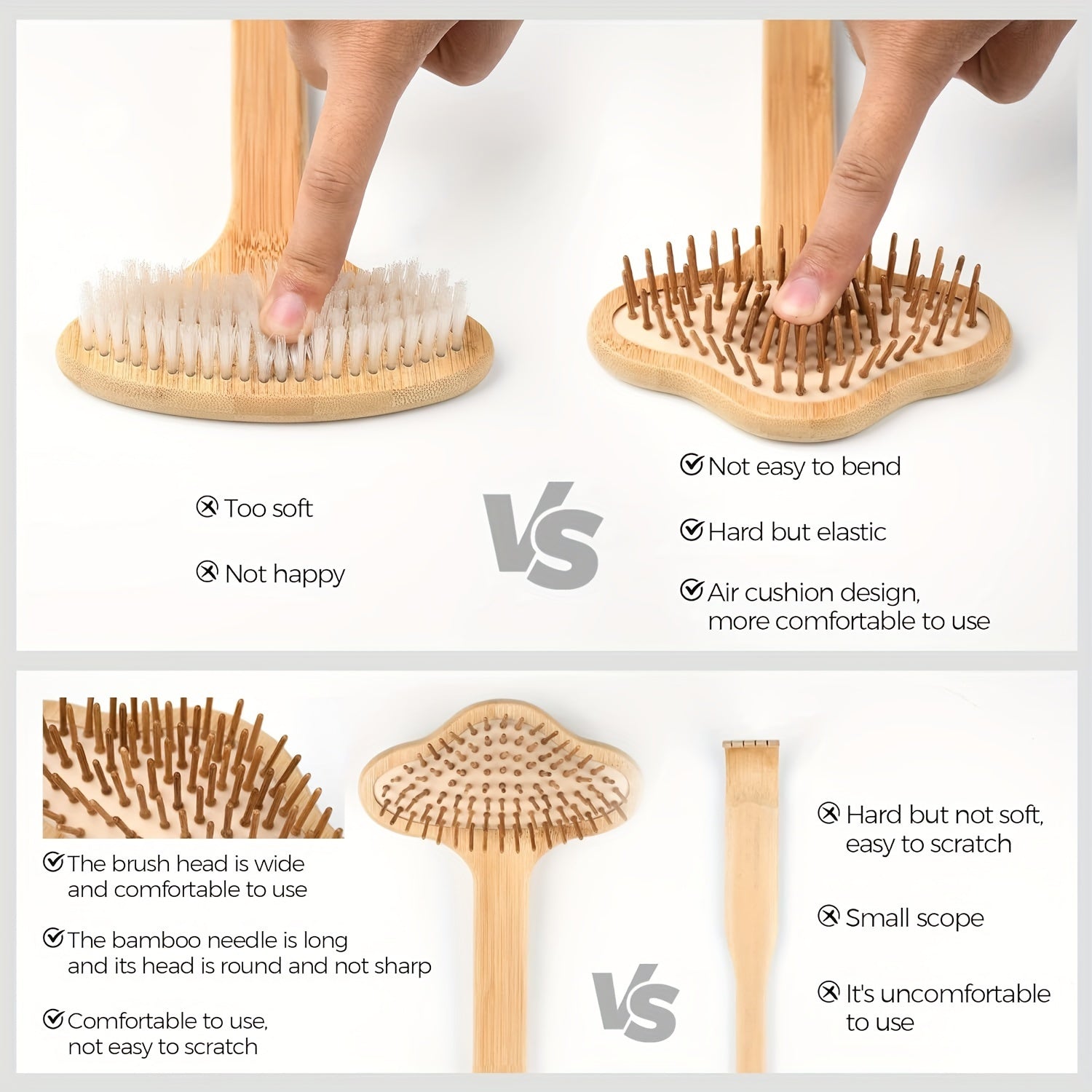 Premium Bamboo Back Scratcher for Adults - 22.04" Extra-Long Curved Handle with Wider Head & Larger Scratching Surface, Non-Slip Twine Wrap & Hanging Lanyard - Natural Wood Itch, Ideal Christmas Gift for Women & Men, Personal Care Tool | Ergonomic Design