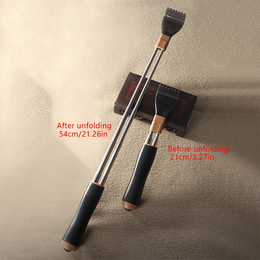 1pc Set Extendable Back Scratcher, Stainless Steel Double-Ended Anti-Twist, for Self-Massage, Elderly with Itchy Scratcher Tool