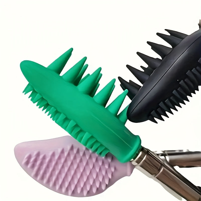 1pc Retractable Silicone Back Scratcher with Comfort Grip - Anti-Itch, Portable Massager for Men, Women, and Seniors, Pink & Black Options, Ergonomic Design for Back, Comfortable Massage Tool, Durable Construction