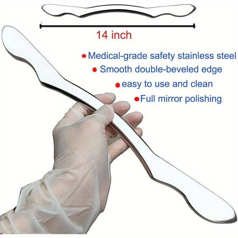 Muscle Scraper Stainless Steel Gua sha Scraping Massage IASTM Tools Great Soft Tissue Mobilization Long bar
