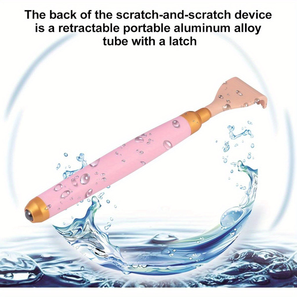 Extendable Back Scratcher - Portable Telescopic Non-Slip Grip Backslap Massage Tool with Ergonomic Handle, Durable Metal Construction for Home, Office & Travel Use, Back Massager, Sleek Design, Sturdy Metal Parts