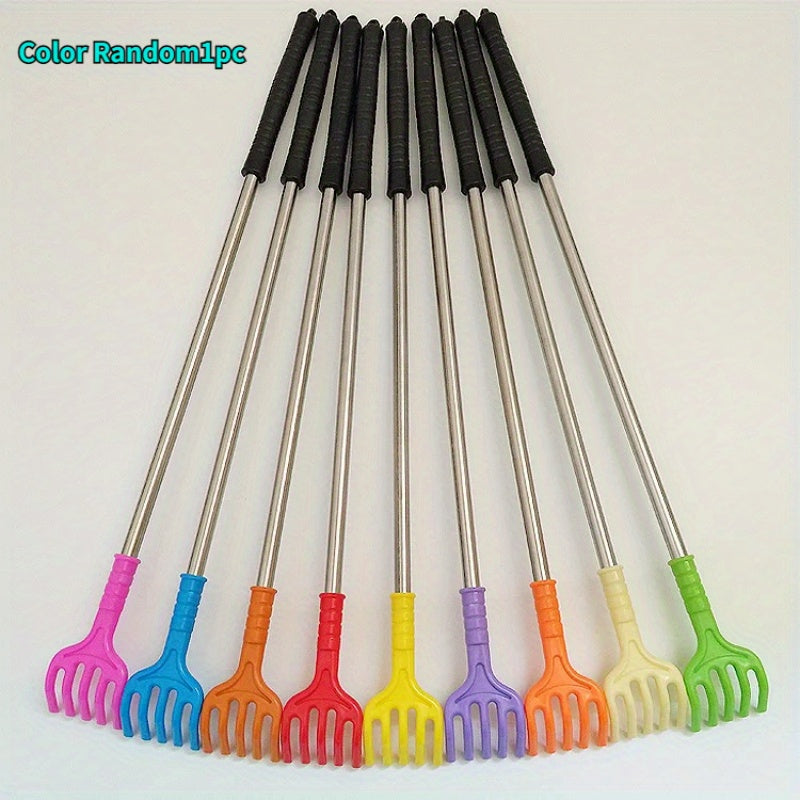 Retractable Back Scratcher and Massager with Anti-Itch Claws - Elderly & -friendly, Extendable/Retractable Design, Non-Slip Grip Handle - Portable back scratcher for seniors, home, travel - Random Colors (Pink, Blue, Green, Yellow, Orange, Black/), Back
