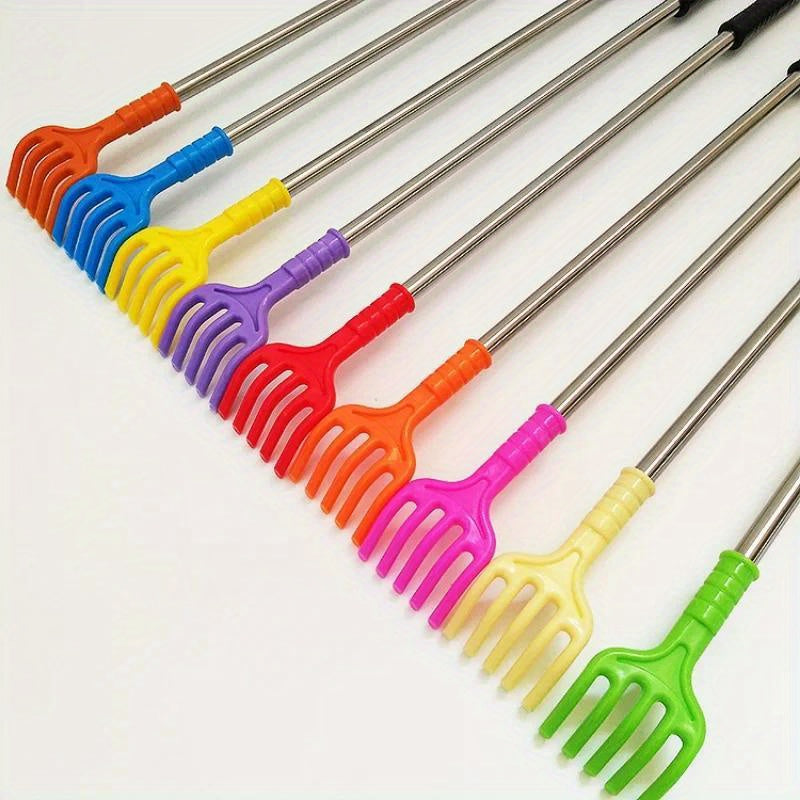 Retractable Back Scratcher and Massager with Anti-Itch Claws - Elderly & -friendly, Extendable/Retractable Design, Non-Slip Grip Handle - Portable back scratcher for seniors, home, travel - Random Colors (Pink, Blue, Green, Yellow, Orange, Black/), Back