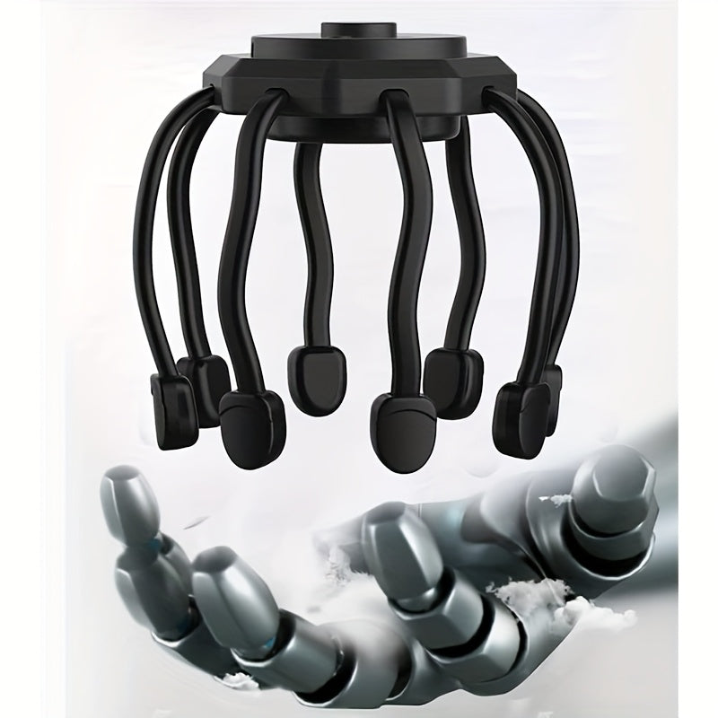 Ultra Scalp Massager, Electric Octopus Scalp Massager with 3 Modes, 360 Degree Head Massager Scalp Stress Relax, Electric Massage Claws Portable Head Scratcher Massager (Black)