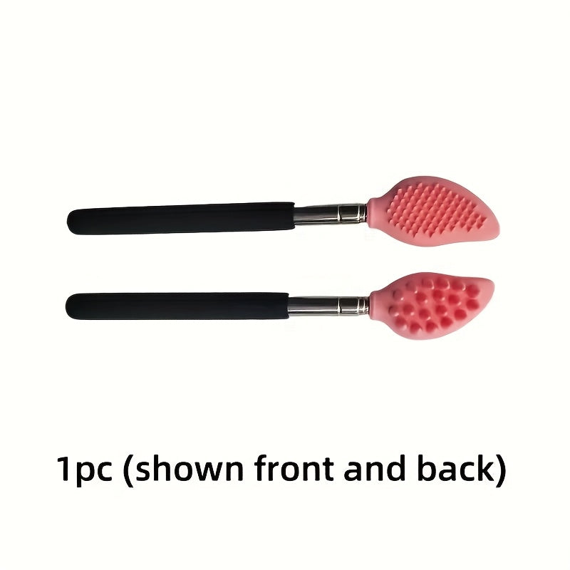 1pc Retractable Silicone Back Scratcher with Comfort Grip - Anti-Itch, Portable Massager for Men, Women, and Seniors, Pink & Black Options, Ergonomic Design for Back, Comfortable Massage Tool, Durable Construction