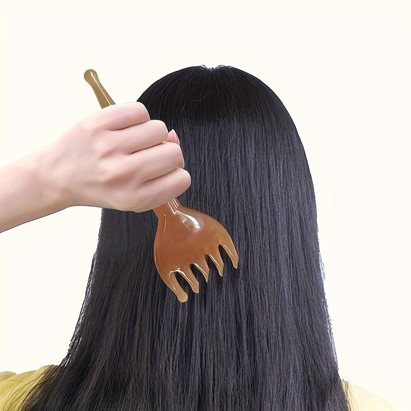 1pc Five Claw Massager, Meridian Comb Head Acupressure Point Massager, Five Teeth Long Arm Scalp Whole Body Universal Massage Five Claw Comb Foot Massage Comb