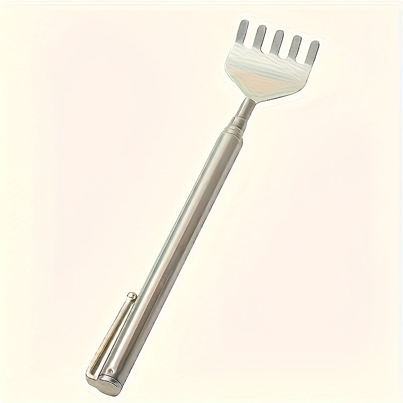 Adjustable Back Scratcher, 19.69inch Stainless Steel Massage Tool with Ergonomic Handle, Portable Itch for Hard-to-Reach Areas | Compact Travel-Friendly Body Care Gadget | Stainless Steel Structure, Suitable for 6-Person Household Use