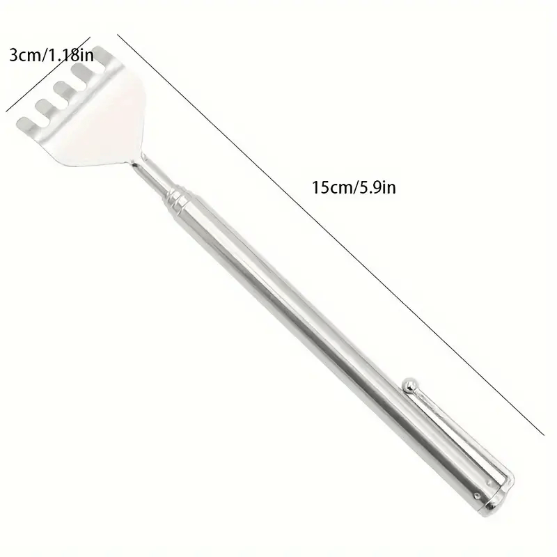 Set of 6 Stainless Steel Back Scratchers with Extendable Features - Sturdy, Adjustable Manual Massagers Designed for Easy Access - Perfect for Elderly Assistance And Personal Use.