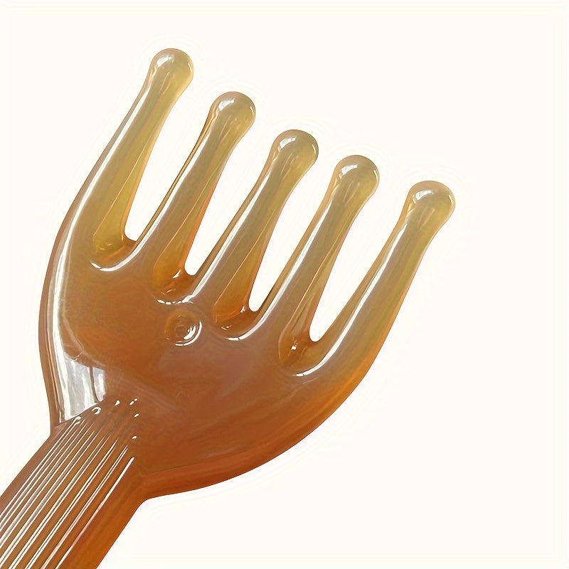 1pc Five Claw Massager, Meridian Comb Head Acupressure Point Massager, Five Teeth Long Arm Scalp Whole Body Universal Massage Five Claw Comb Foot Massage Comb