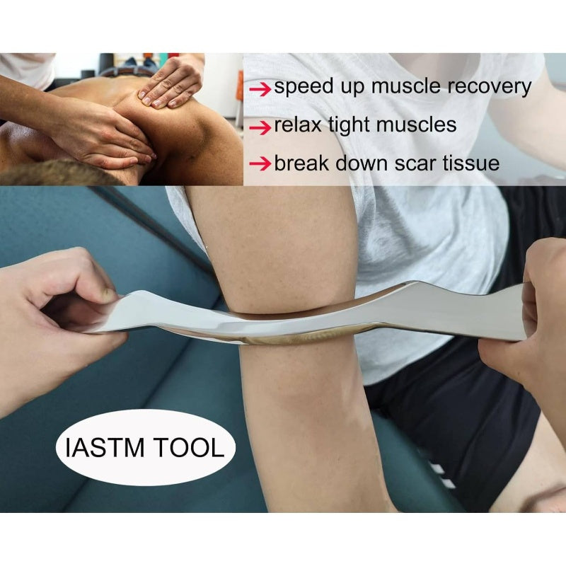 Muscle Scraper Stainless Steel Gua sha Scraping Massage IASTM Tools Great Soft Tissue Mobilization Long bar