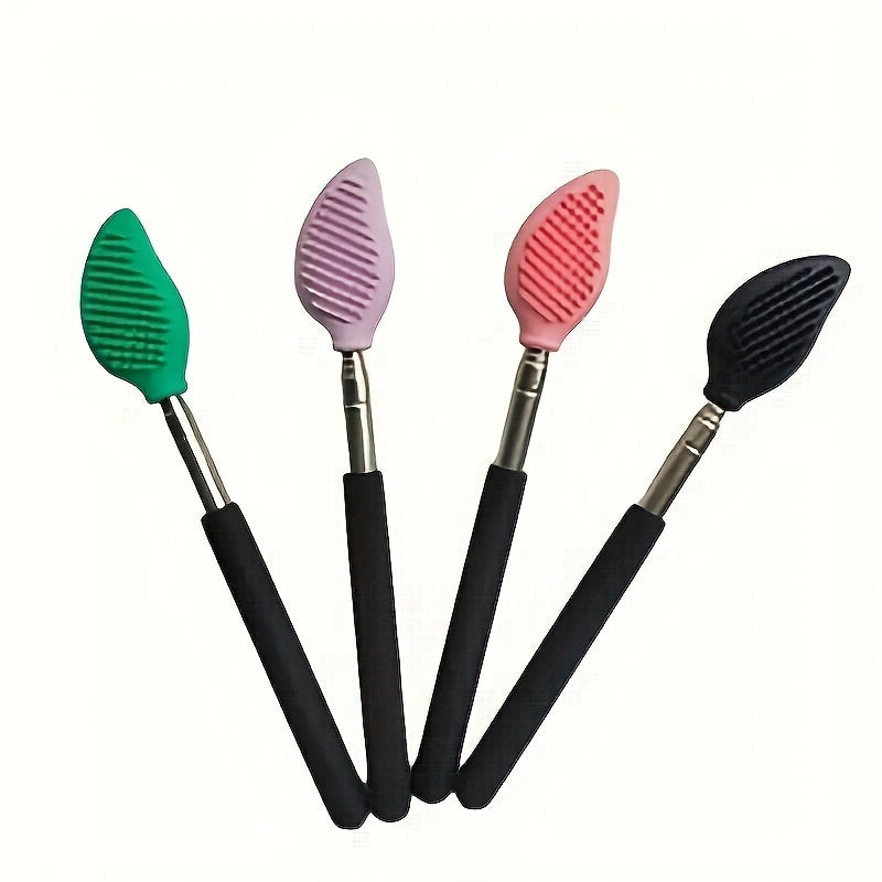 1pc Retractable Silicone Back Scratcher with Comfort Grip - Anti-Itch, Portable Massager for Men, Women, and Seniors, Pink & Black Options, Ergonomic Design for Back, Comfortable Massage Tool, Durable Construction