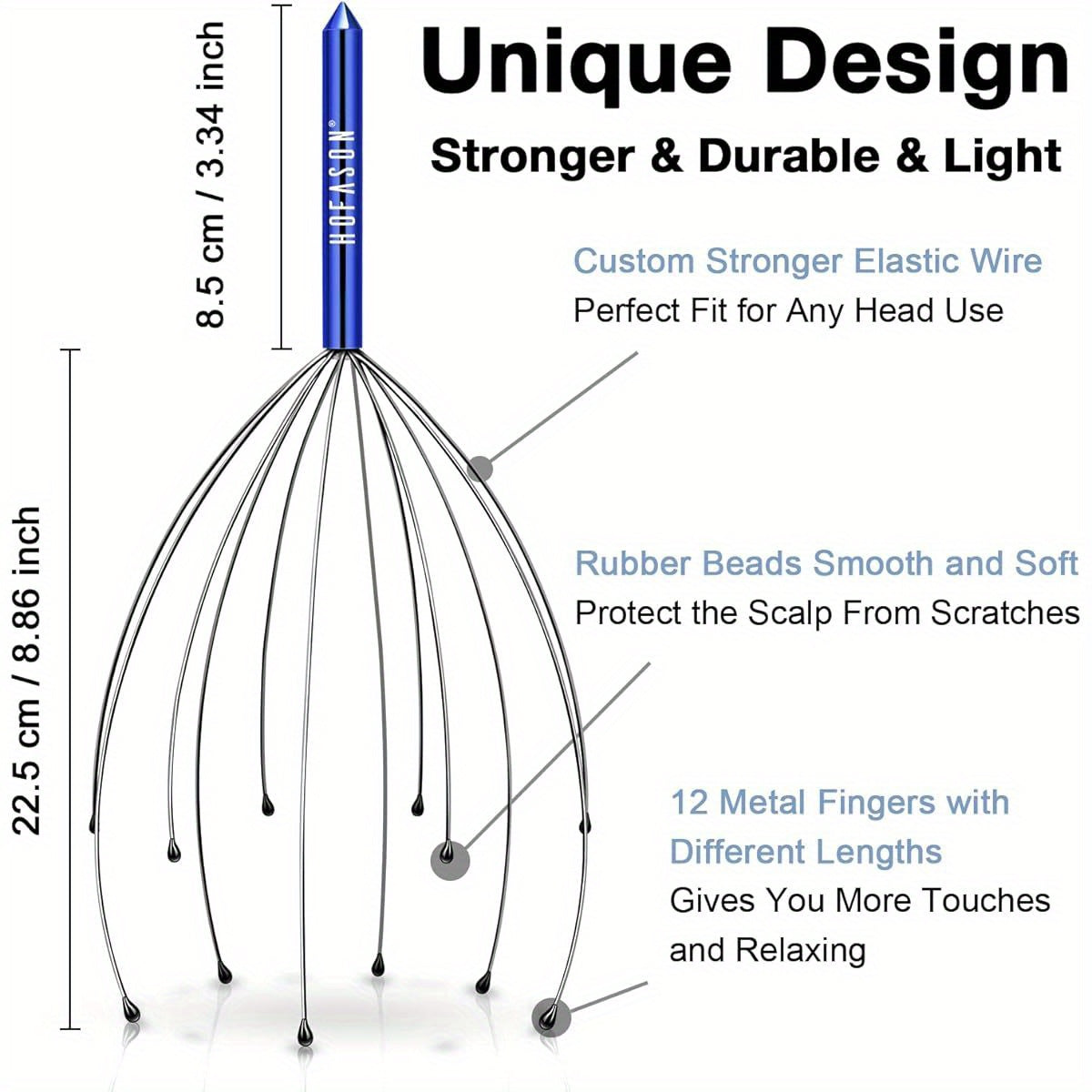 Mothers Day Birthday Gifts for Mom, Christmas Stocking Stuffers for Adults, 4pcs Scalp Massager Hair Growth Head Scratcher, White Elephant Gifts for Adults, Bulk Party Game Adult Prizes