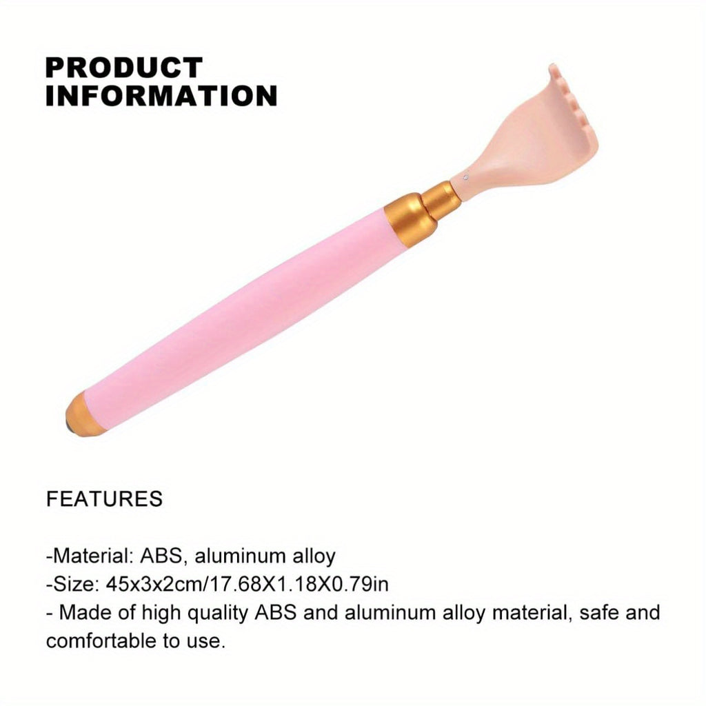 Extendable Back Scratcher - Portable Telescopic Non-Slip Grip Backslap Massage Tool with Ergonomic Handle, Durable Metal Construction for Home, Office & Travel Use, Back Massager, Sleek Design, Sturdy Metal Parts
