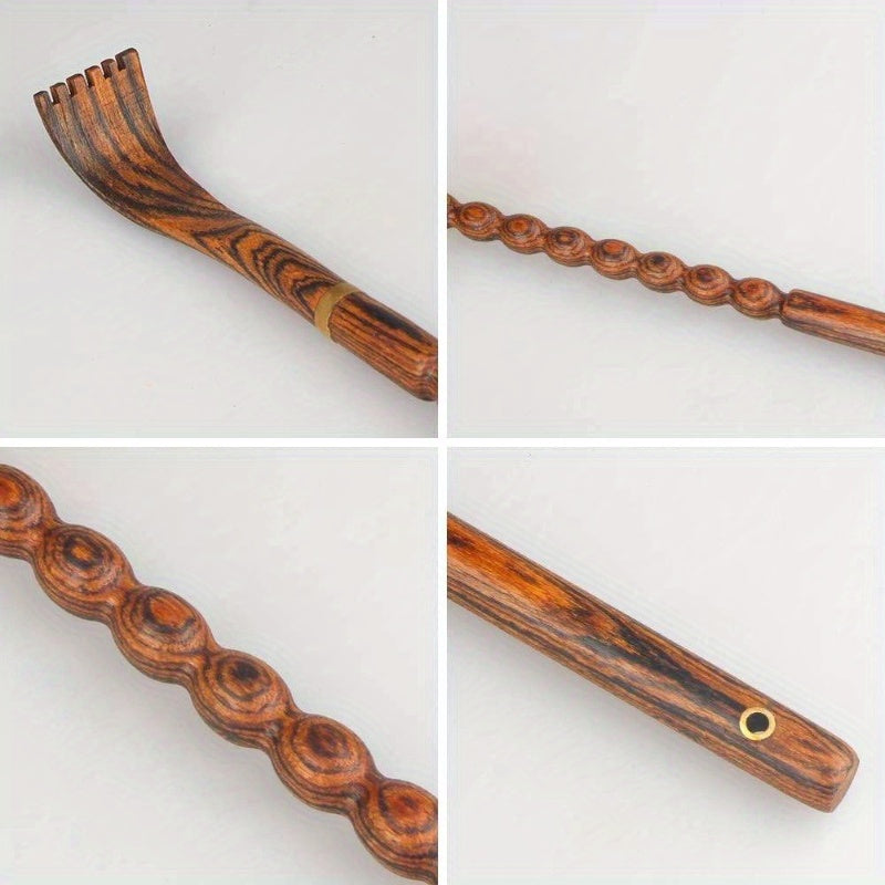 Natural Bocote Wood Back Massager Itching, Long Sturdy Back Scratchers, Body Relaxation Massager, Back Massage Tool, Spine Comfort Back Stretcher, Lower Back Massager, Massage Tool Back, Spine Support, Durable Tool, Handcrafted Massager, Handcarved
