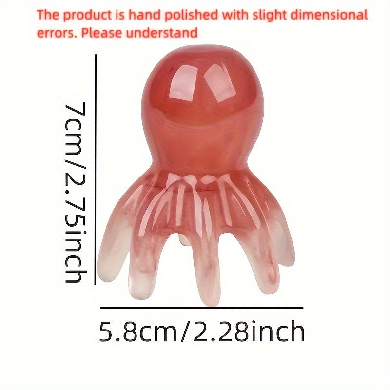 1/2pcs Large Octopus Skull Massager - Portable Head & Acupoint Scratcher with Wide Teeth, Relaxation Tool, No Batteries Needed, Ideal for Head & Neck Massage, Relaxation Tool|Decorative Scalp Massager|Resin Construction, Scalp Massage