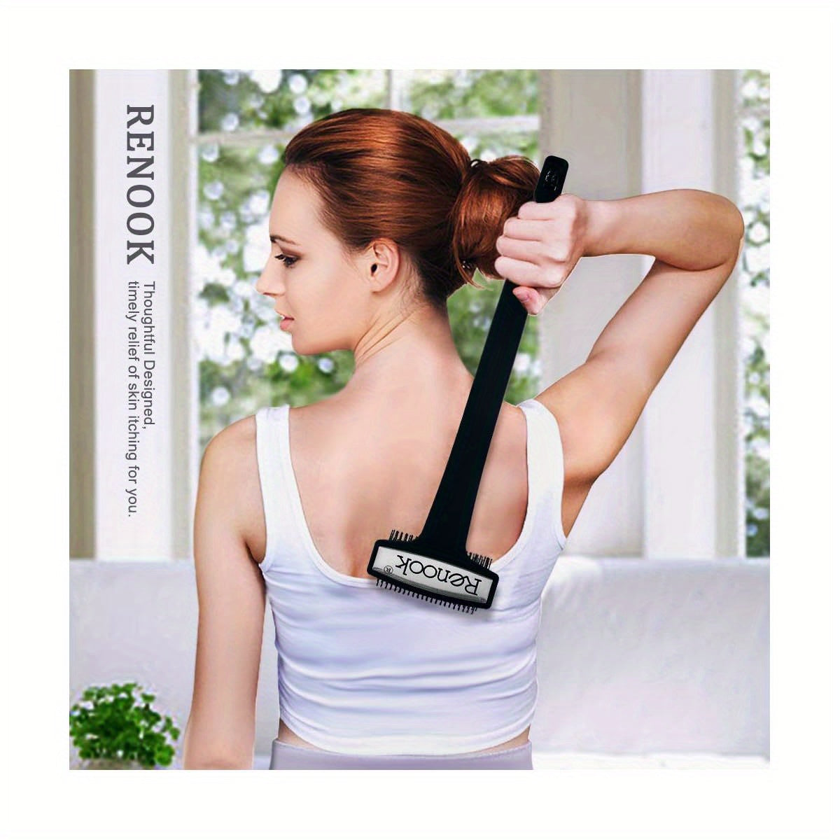 Back Scratcher for Men, 16. 5' ' Back Scratcher Extendable Bristled Scratching Head Body Brush, Long Folding Handle with Massage Rollers, Labor- Saving and Flexible Gift for Stop itching