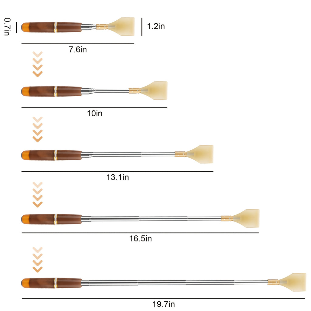 2pcs Telescopic Back Scratcher, Extendable Stainless Steel Back Scratcher, Portable Handheld Massager, Gift for Men & Women