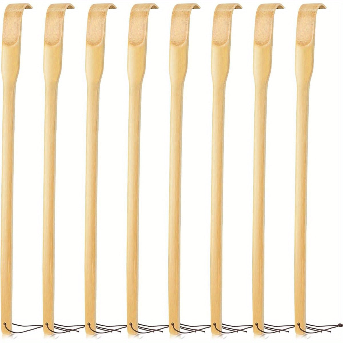 8 Pack Wooden Bamboo Back Scratcher, 16. 5 Inch Long Handle Back Scratchers, High-Quality Bamboo Back Scratchers for Adults Men Women, Her'S Day Gift, Back Massager for Back, Back Scratcher for Women, Back Scratcher for Men
