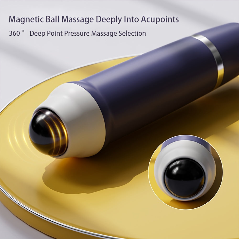 1pc Manual Back Scratcher, Retractable Handle, 360° Massage Roller, Deep Tissue Soothing, Stainless Steel Telescopic Rod, Portable Manual Back Massager for Home Use, Massagers for Neck And Back