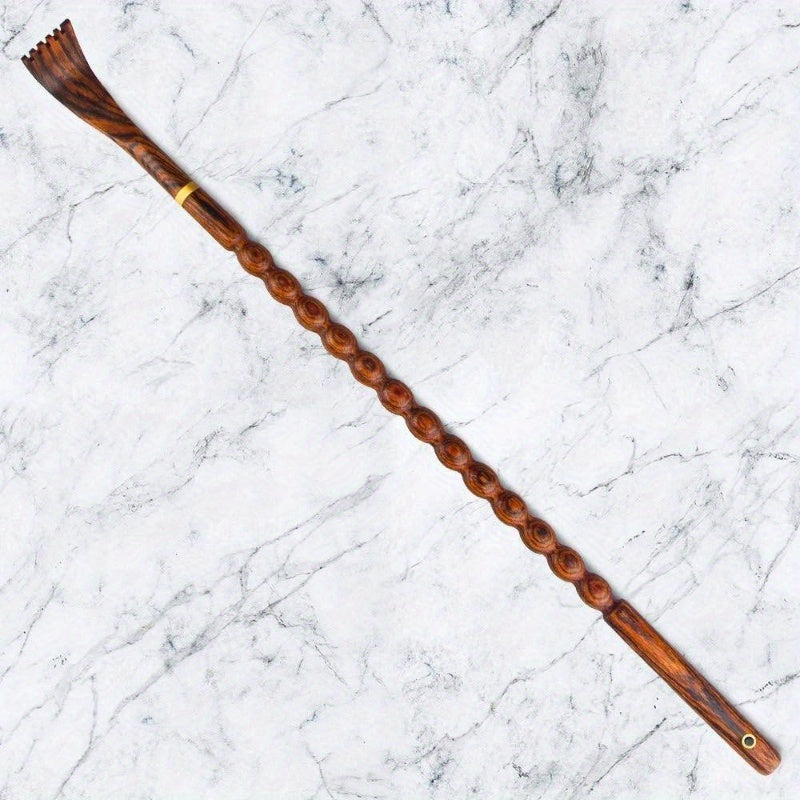Natural Bocote Wood Back Massager Itching, Long Sturdy Back Scratchers, Body Relaxation Massager, Back Massage Tool, Spine Comfort Back Stretcher, Lower Back Massager, Massage Tool Back, Spine Support, Durable Tool, Handcrafted Massager, Handcarved