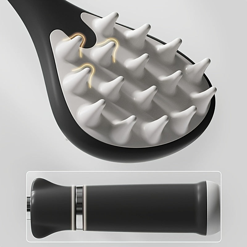 1pc Manual Back Scratcher, Retractable Handle, 360° Massage Roller, Deep Tissue Soothing, Stainless Steel Telescopic Rod, Portable Manual Back Massager for Home Use, Massagers for Neck And Back