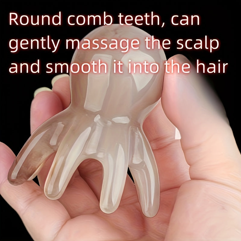 1/2pcs Large Octopus Skull Massager - Portable Head & Acupoint Scratcher with Wide Teeth, Relaxation Tool, No Batteries Needed, Ideal for Head & Neck Massage, Relaxation Tool|Decorative Scalp Massager|Resin Construction, Scalp Massage