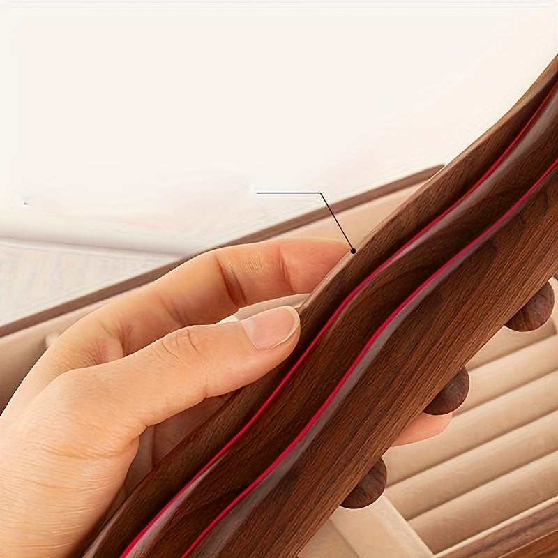 2pcs Black Retractable Itch Scratcher with 59 Beads, 65 Beads Triple Row Massager, Gua Sha Board Stick, Massage Tool for Muscle Relaxation and Improved Circulation, Ergonomic Design for Back, Neck, Shoulder, and Legs, Muscle Massager, Ergonomic Massager,