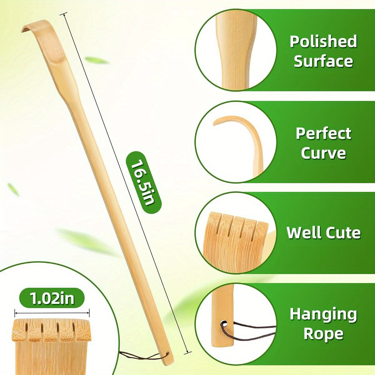 8 Pack Wooden Bamboo Back Scratcher, 16. 5 Inch Long Handle Back Scratchers, High-Quality Bamboo Back Scratchers for Adults Men Women, Her'S Day Gift, Back Massager for Back, Back Scratcher for Women, Back Scratcher for Men