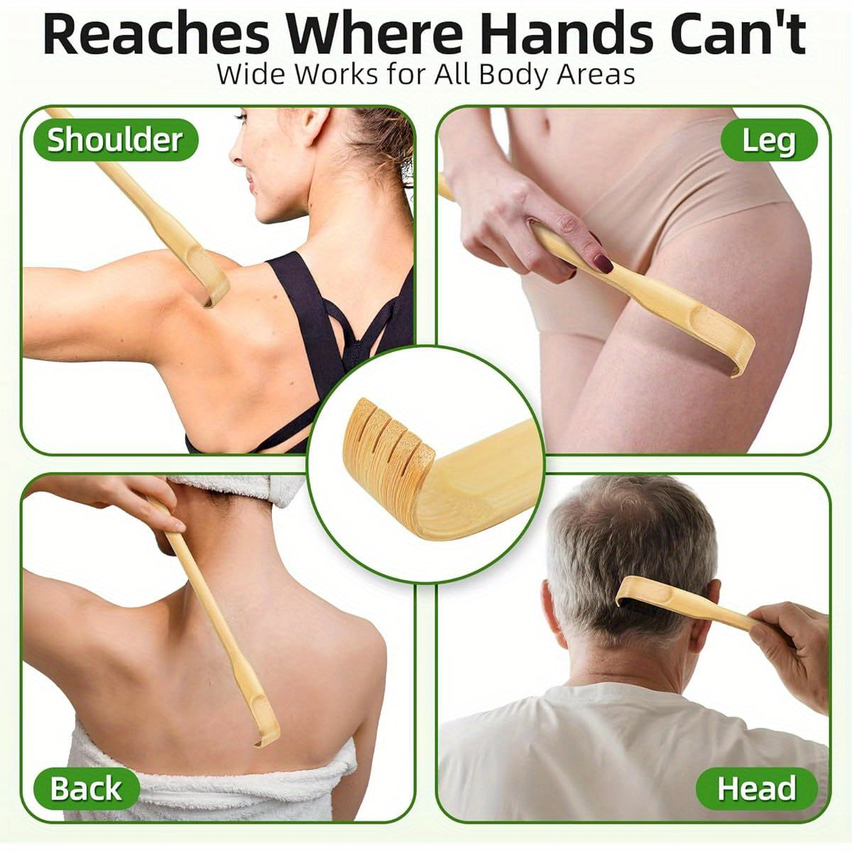 8 Pack Wooden Bamboo Back Scratcher, 16. 5 Inch Long Handle Back Scratchers, High-Quality Bamboo Back Scratchers for Adults Men Women, Her'S Day Gift, Back Massager for Back, Back Scratcher for Women, Back Scratcher for Men