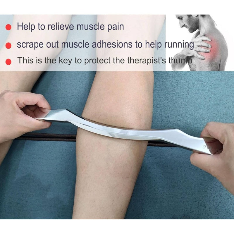 Muscle Scraper Stainless Steel Gua sha Scraping Massage IASTM Tools Great Soft Tissue Mobilization Long bar