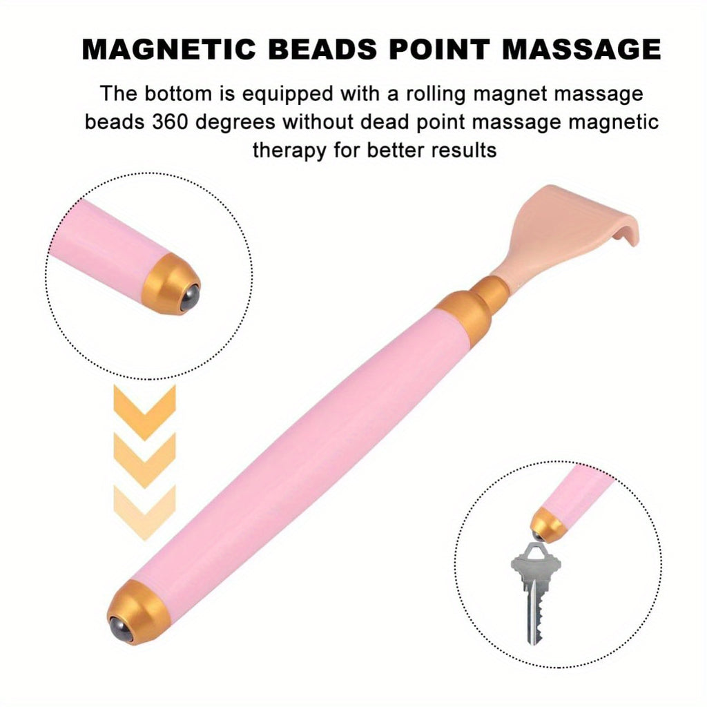 Extendable Back Scratcher - Portable Telescopic Non-Slip Grip Backslap Massage Tool with Ergonomic Handle, Durable Metal Construction for Home, Office & Travel Use, Back Massager, Sleek Design, Sturdy Metal Parts