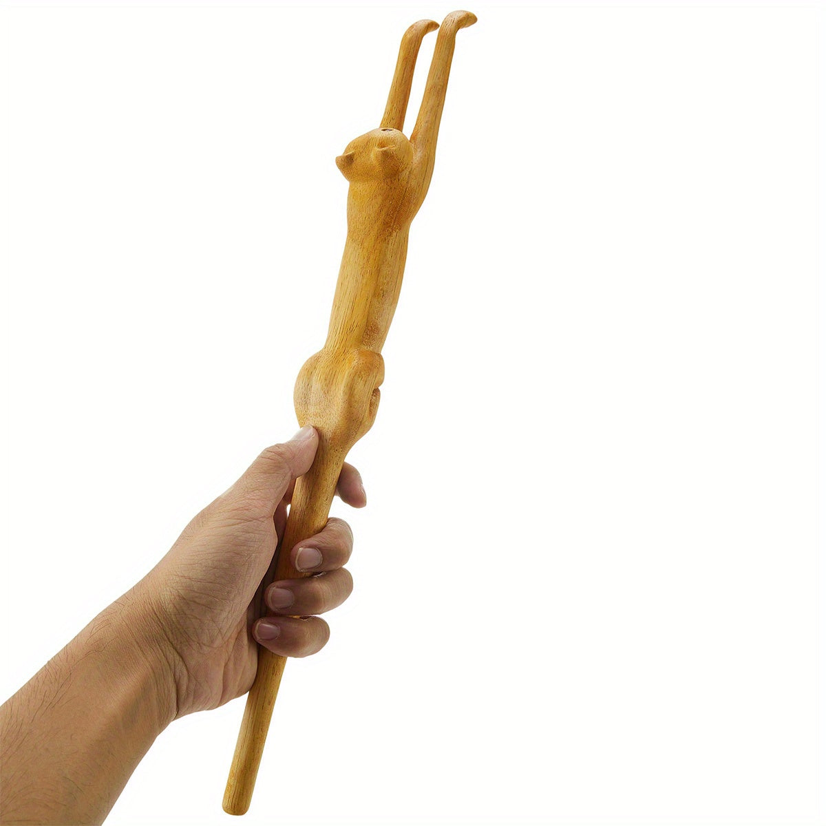 Cat Back Scratcher, Hand Crafted Anti-Itch Massager with 3D Cat Shape for Home Office, Home Grooming Tool, Pet Care Accessory, Whimsical Massager, Decorative Scratcher, Plasticfree Scratcher, Durable Material, Pet Massage Tool, Feline Grooming Aid, Office