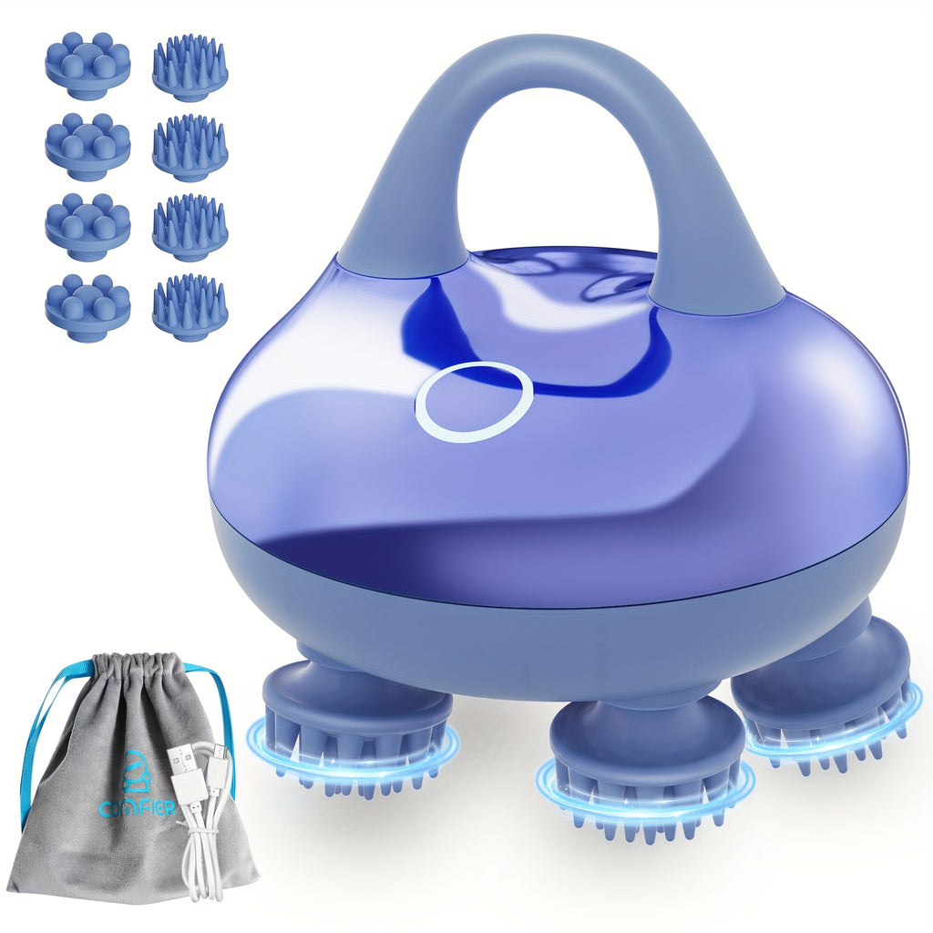 COMFIER Cordless Scalp Massager With 3 Kneading Modes, Head Massager With 8 Claws For Deep Cleansing, Head Scratcher, Body Massager, Cat Massager, Gift For Women Man