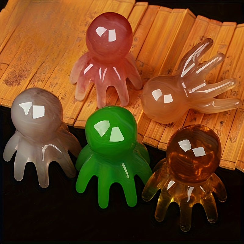 1/2pcs Large Octopus Skull Massager - Portable Head & Acupoint Scratcher with Wide Teeth, Relaxation Tool, No Batteries Needed, Ideal for Head & Neck Massage, Relaxation Tool|Decorative Scalp Massager|Resin Construction, Scalp Massage