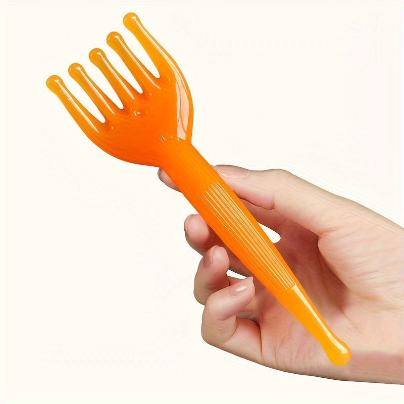 1pc Five Claw Massager, Meridian Comb Head Acupressure Point Massager, Five Teeth Long Arm Scalp Whole Body Universal Massage Five Claw Comb Foot Massage Comb