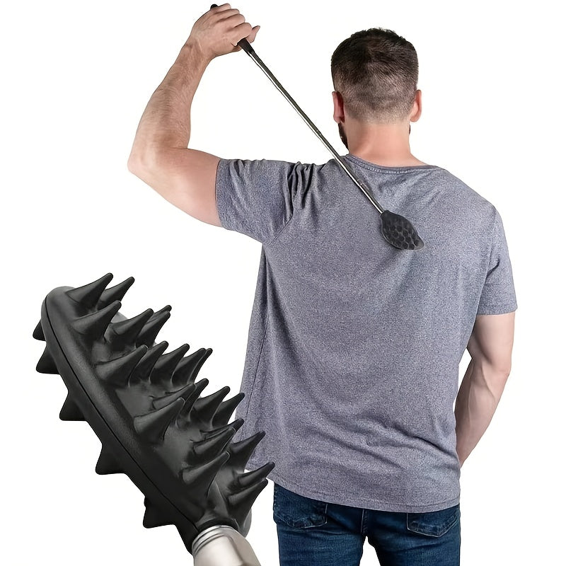 1pc Color Random Retractable Back Scratcher, Silicone Grip Back Scratcher Massager Kit with Retractable Back, Neck, Head, Beard, Suitable for Women and Men