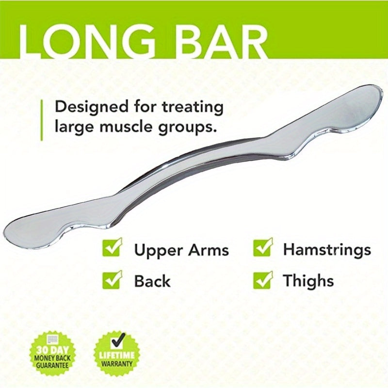 Muscle Scraper Stainless Steel Gua sha Scraping Massage IASTM Tools Great Soft Tissue Mobilization Long bar
