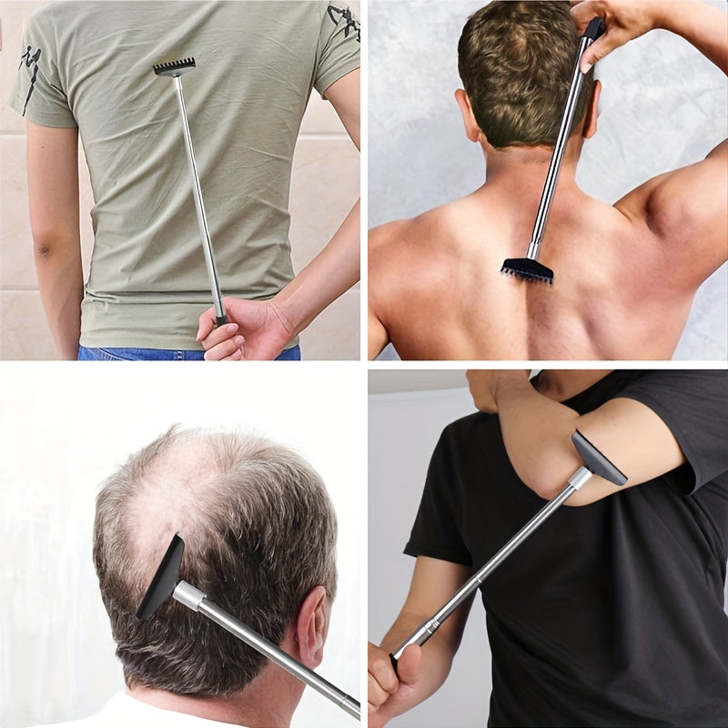 Oversized Portable Extendable Back Scratcher, Stainless Steel Telescoping, Compact Telescoping, Manual Back Scratcher, Muscle With Gift Bag