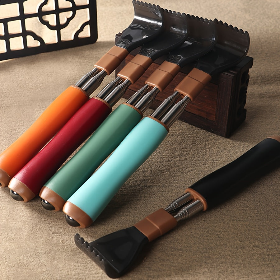 1pc Set Extendable Back Scratcher, Stainless Steel Double-Ended Anti-Twist, for Self-Massage, Elderly with Itchy Scratcher Tool