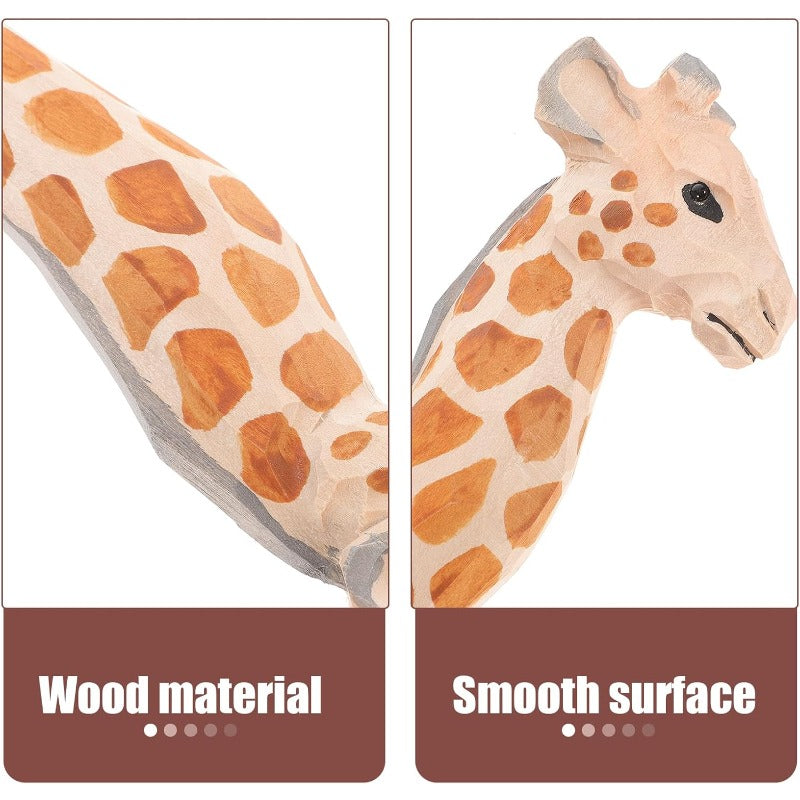 Ergonomic Giraffe-Shaped Back Scratcher & Massager - 14.96" Long Portable Wooden Body Relaxation Tool with Durable Composite Material, Multi-Functional for Back, Head, Foot, Hands & Body Itch - Ideal Gift for Adults, Seniors, Mom & Dad (Travel-Friendly