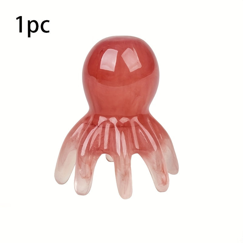 1/2pcs Large Octopus Skull Massager - Portable Head & Acupoint Scratcher with Wide Teeth, Relaxation Tool, No Batteries Needed, Ideal for Head & Neck Massage, Relaxation Tool|Decorative Scalp Massager|Resin Construction, Scalp Massage