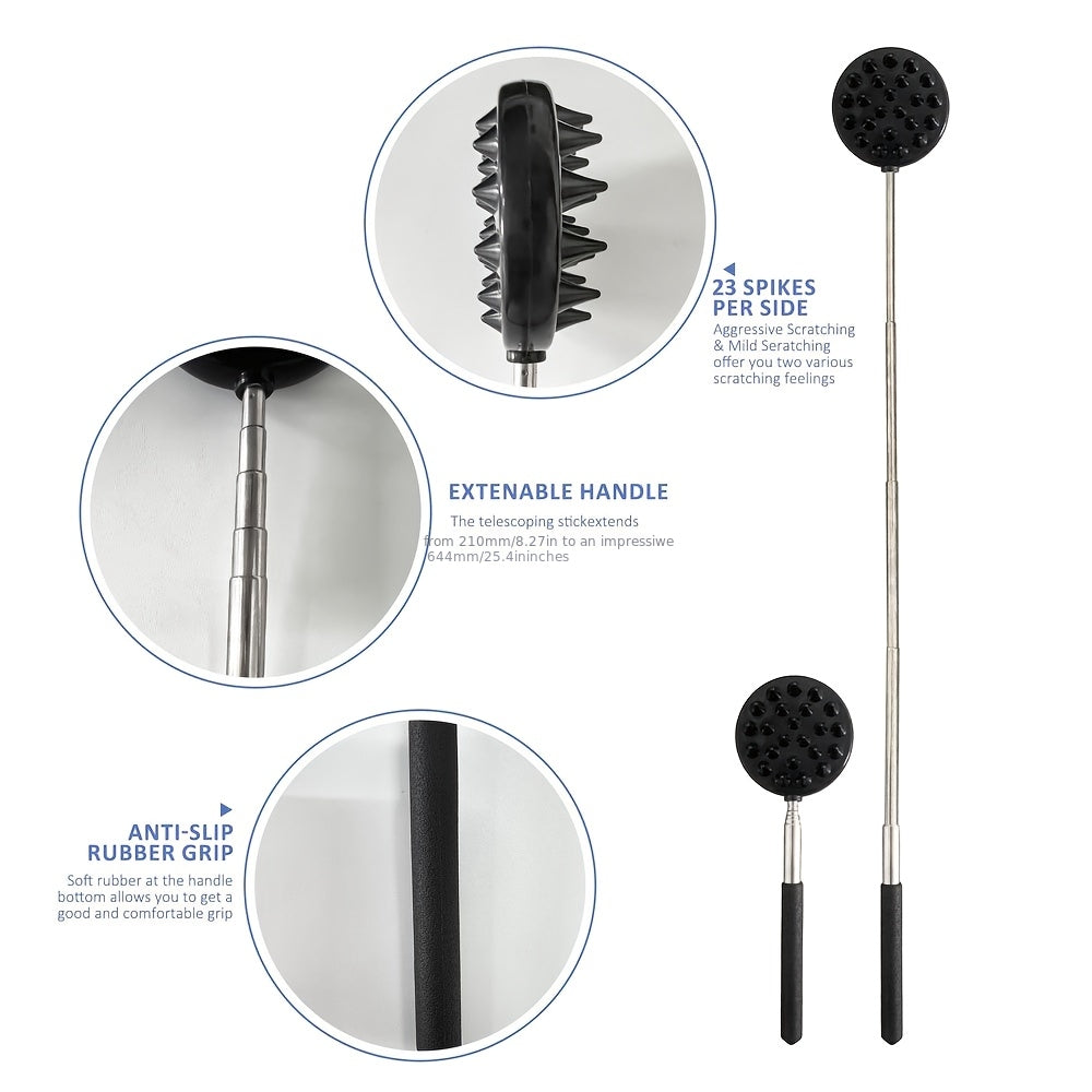 Prickly Cactus Back Scratcher with Extendable Ergonomic Handle - Heavy-Duty Back Massager, Non-Slip Grip for Hard-to-Reach Areas, Perfect Mother'S Day Gift for Women, Mom, Grandma - Ideal for Home, Travel, or Spa Use, Home Wellness Tool, Unique Design,