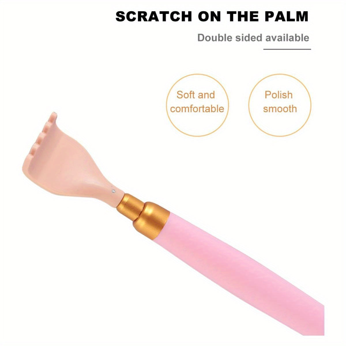 Extendable Back Scratcher - Portable Telescopic Non-Slip Grip Backslap Massage Tool with Ergonomic Handle, Durable Metal Construction for Home, Office & Travel Use, Back Massager, Sleek Design, Sturdy Metal Parts