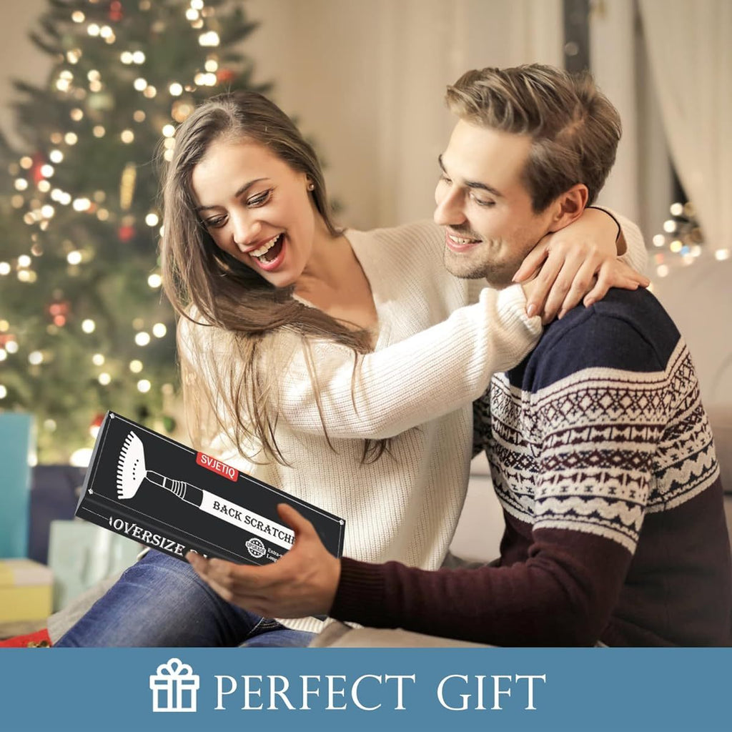 2-Pack Oversized Back Scratcher with Extendable Handle (30") - Heavy-Duty Back Massager Tool with Bear Claw & 15-Teeth Rake, Long Reach Back Scratcher for Adults, Seniors, Couples - Ideal Christmas, Birthday, Housewarming Gift - Stocking Stuffers for Men