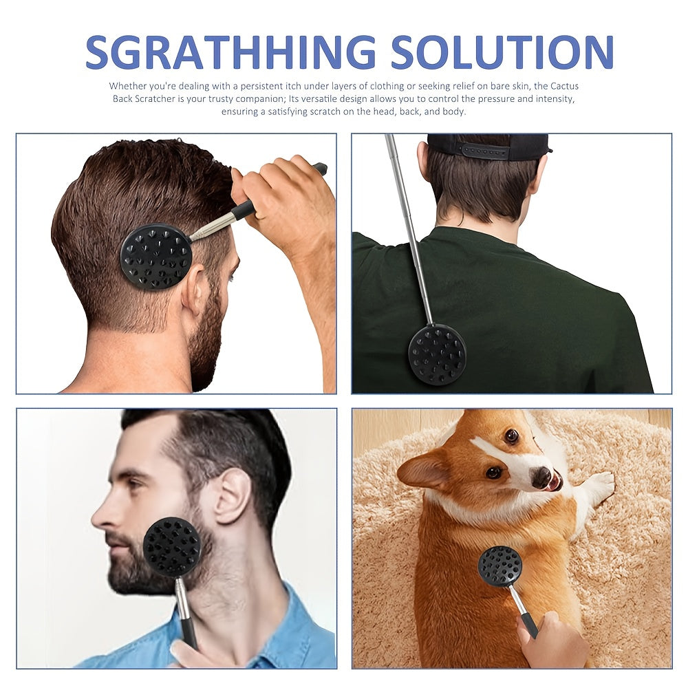 Prickly Cactus Back Scratcher with Extendable Ergonomic Handle - Heavy-Duty Back Massager, Non-Slip Grip for Hard-to-Reach Areas, Perfect Mother'S Day Gift for Women, Mom, Grandma - Ideal for Home, Travel, or Spa Use, Home Wellness Tool, Unique Design,