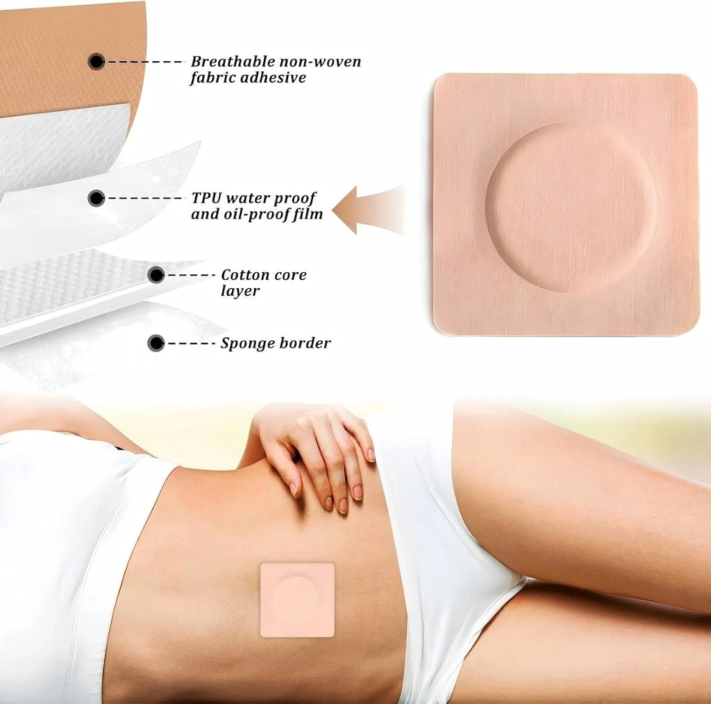 100 Pcs Castor Oil Wrap Pads, 2 Inch Self Adhesive Sleep Patches Pack for Bel...