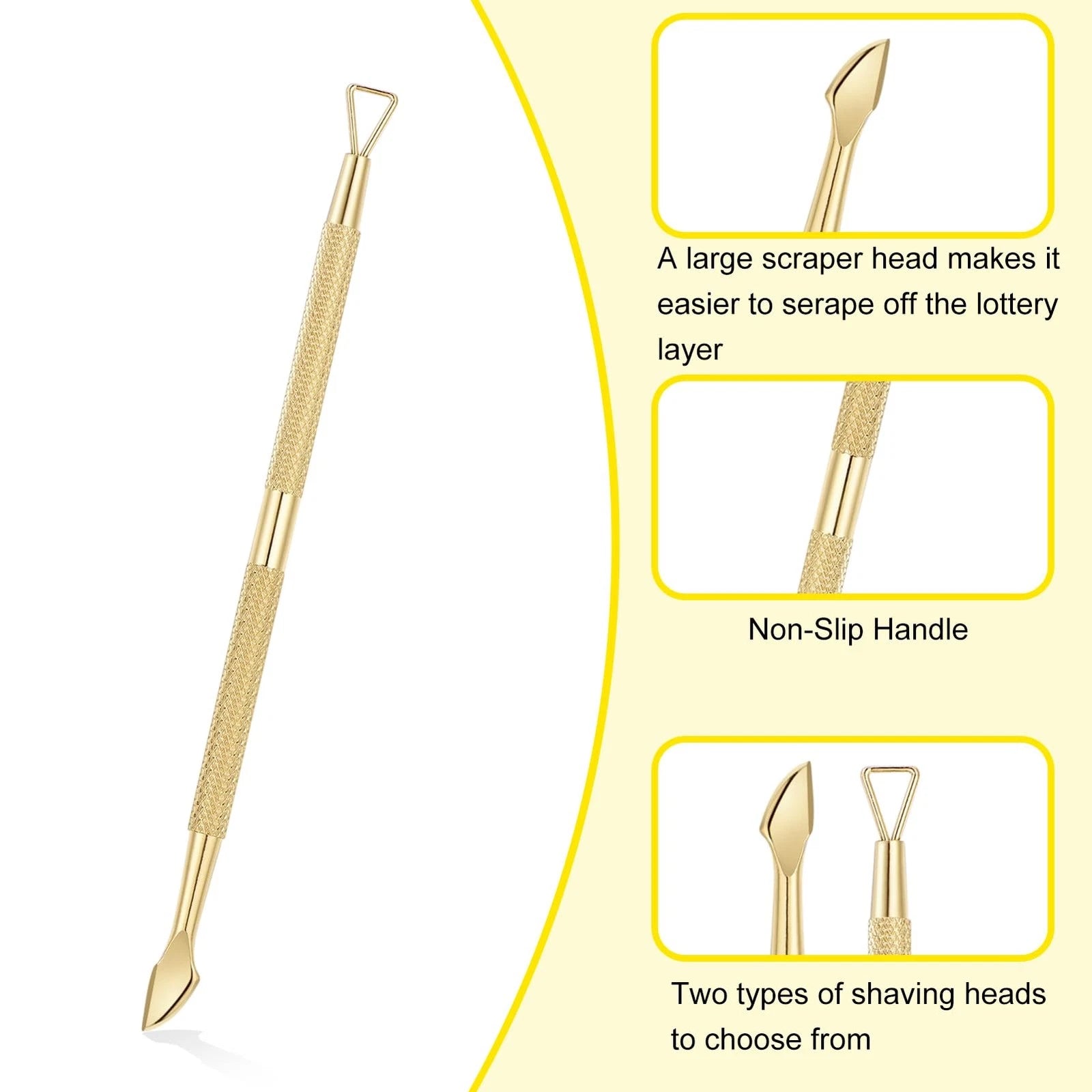 3PCS Lottery Ticket Scratcher Tool Metal Lottery Scratcher Tool Scratch Off T...